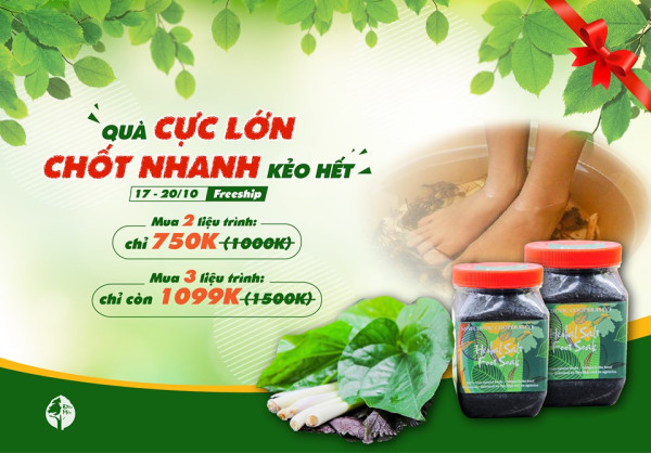 Bùng nổ khuyến mãi 20/10 khi mua Muối Ngâm Chân Sinh Dươc