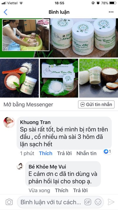 Review Muối Tắm Bé Sinh Dược Độc Mộc (muối tắm lá)