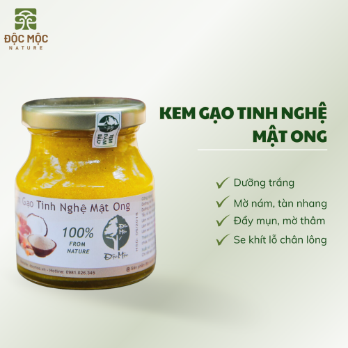 Kem gạo tinh nghệ mật ong Độc Mộc