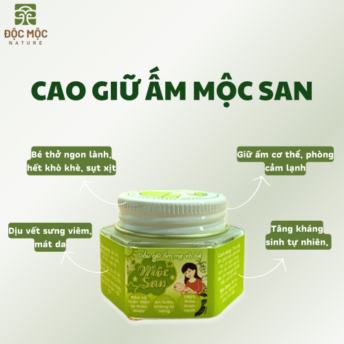 Dầu bôi giữ ấm Mộc San